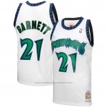 Maillot Minnesota Timberwolves Kevin Garnett #21 Mitchell & Ness 1997-98 Blanc