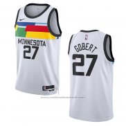 Maillot Minnesota Timberwolves Rudy Gobert #27 Ville 2022-23 Blanc