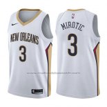 Maillot New Orleans Pelicans Nikola Mirotic #3 Association 2017-18 Blanc