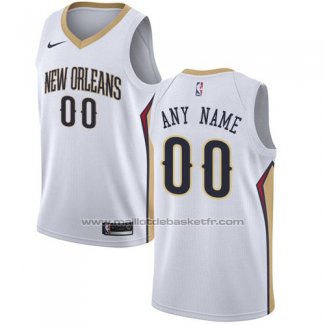 Maillot New Orleans Pelicans Personnalise 17-18 Blanc