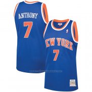 Maillot New York Knicks Carmelo Anthony #7 Mitchell & Ness 2012-13 Bleu