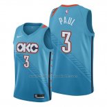 Maillot Oklahoma City Thunder Chris Paul #3 Ville Bleu