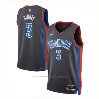 Maillot Oklahoma City Thunder Josh Giddey #3 Ville 2022-23 Gris