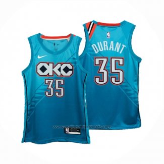 Maillot Oklahoma City Thunder Kevin Durant #35 Ville 2018-19 Bleu