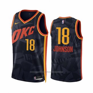 Maillot Oklahoma City Thunder Keyontae Johnson #18 Ville 2023-24 Noir