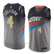 Maillot Oklahoma City Thunder Nick Collison #4 Ville 2018 Gris