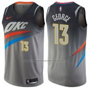 Maillot Oklahoma City Thunder Paul George #13 Ville 2017-18 Gris