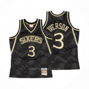 Maillot Philadelphia 76ers Allen Iverson #3 Mitchel & Ness 1996-97 Noir