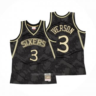 Maillot Philadelphia 76ers Allen Iverson #3 Mitchel & Ness 1996-97 Noir