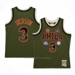 Maillot Philadelphia 76ers Allen Iverson #3 Mitchell & Ness 1996-97 Vert