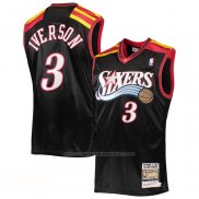 Maillot Philadelphia 76ers Allen Iverson #3 Mitchell & Ness 2006 Noir