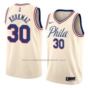 Maillot Philadelphia 76ers Furkan Korkmaz #30 Ville 2018 Crema