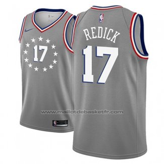 Maillot Philadelphia 76ers J.j. Redick #17 Ville 2018-19 Gris