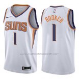 Maillot Phoenix Suns Devin Booker #1 2017-18 Blanc