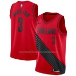 Maillot Portland Trail Blazers C.j. McCollum #3 2017-18 Rouge