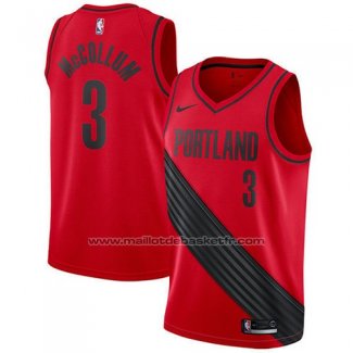 Maillot Portland Trail Blazers C.j. McCollum #3 Ville 2018-19 Noir