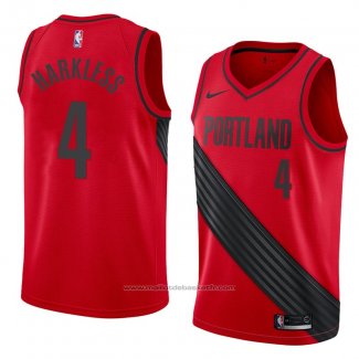 Maillot Portland Trail Blazers Maurice Harkless #4 Statement 2018 Rouge