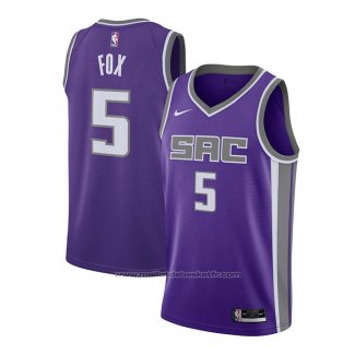 Maillot Sacramento Kings De'Aaron Fox #5 Icon 2020-21 Volet