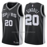 Maillot San Antonio Spurs Manu Ginobili #20 Icon 2017-18 Noir