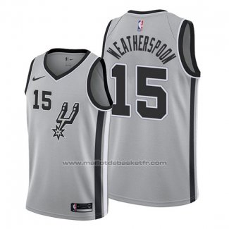 Maillot San Antonio Spurs Quinndary Weatherspoon #15 Statement 2019-20 Gris