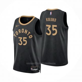 Maillot Toronto Raptors Christian Koloko #35 Ville 2022-23 Noir