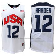 Maillot USA 2012 James Harden #12 Blanc