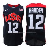 Maillot USA 2012 James Harden #12 Noir