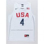 Maillot USA 2016 Stephen Curry #4 Blanc