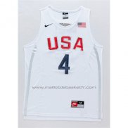 Maillot USA 2016 Stephen Curry #4 Blanc