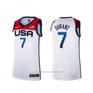 Maillot USA 2021 Kevin Durant #7 Blanc