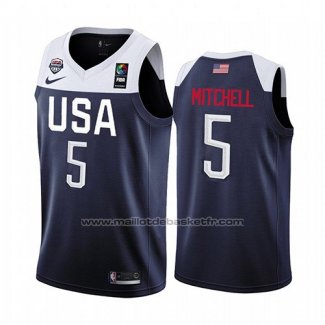 Maillot USA Donovan Mitchell 2019 FIBA Basketball World Cup Bleu