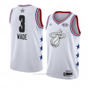 Maillot All Star 2019 Miami Heat Dwyane Wade #3 Blanc