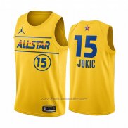 Maillot All Star 2021 Denver Nuggets Nikola Jokic #15 Or