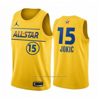 Maillot All Star 2021 Denver Nuggets Nikola Jokic #15 Or