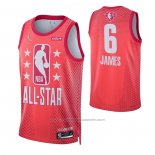 Maillot All Star 2022 Los Angeles Lakers LeBron James #6 Grenat.
