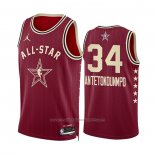 Maillot All Star 2024 Milwaukee Bucks Giannis Antetokounmpo #34 Rouge