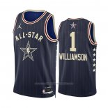 Maillot All Star 2024 New Orleans Pelicans Zion Williamson #1 Bleu