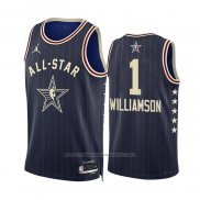 Maillot All Star 2024 New Orleans Pelicans Zion Williamson #1 Bleu