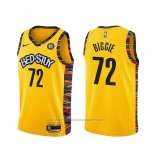 Maillot Brooklyn Nets Biggie #72 Ville 2020-21 Jaune