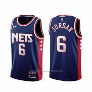 Maillot Brooklyn Nets DeAndre Jordan #6 Ville 2021-22 Bleu