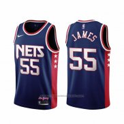 Maillot Brooklyn Nets Mike James #55 Ville 2021-22 Bleu