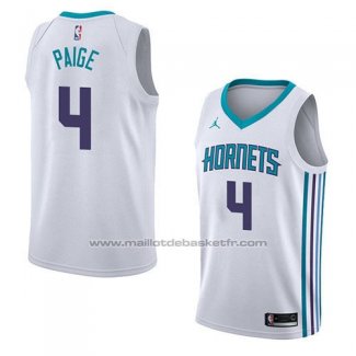 Maillot Charlotte Hornets Marcus Paige #4 Association 2018 Blanc