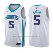 Maillot Charlotte Hornets Nicolas Batum #5 Association 2017-18 Blanc