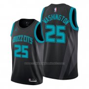 Maillot Charlotte Hornets P.j. Washington #25 Ville 2018-19 Noir