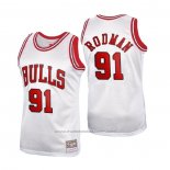 Maillot Chicago Bulls Dennis Rodman #91 Mitchell & Ness 1997-98 Blanc