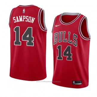 Maillot Chicago Bulls Jakarr Sampson #14 Icon 2018 Rouge