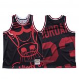 Maillot Chicago Bulls Michael Jordan #23 Mitchell & Ness Big Face Noir