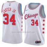 Maillot Chicago Bulls Wendell Carter Jr. #34 Ville 2018 Blanc