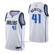 Maillot Dallas Mavericks Dirk Nowitzki #41 Association Blanc