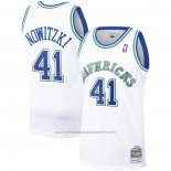 Maillot Dallas Mavericks Dirk Nowitzki #41 Mitchell & Ness 1998-99 Blanc